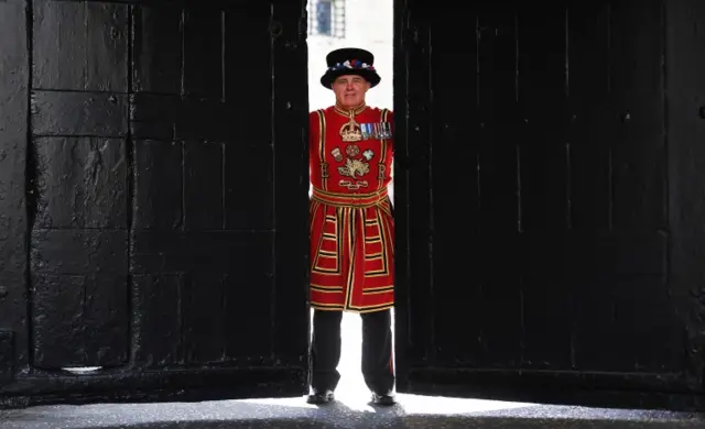 A Beefeater at the Tower of London