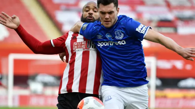 Michael Keane and David McGoldrick