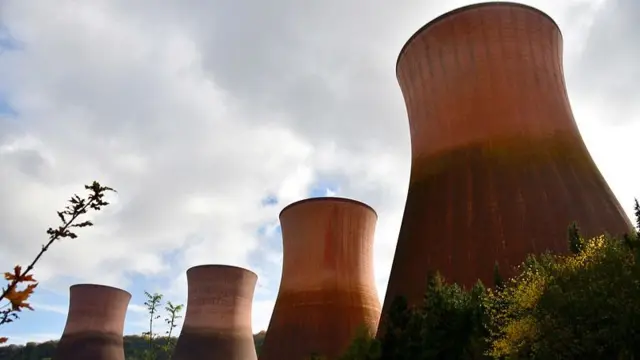 The former Ironbridge Power Station towers