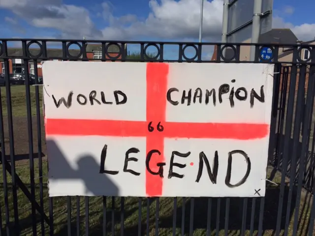 'World champion' banner