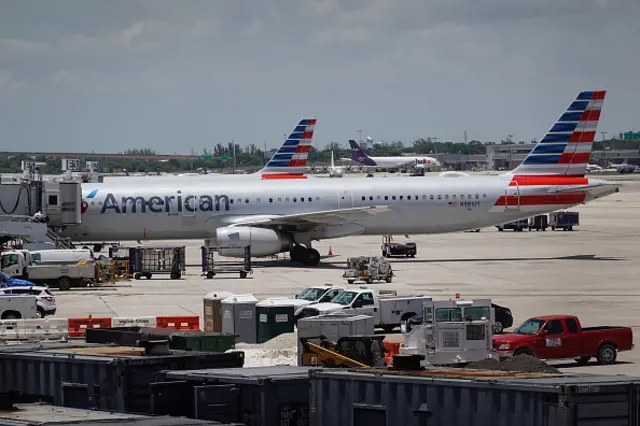 American Airlines planes at Ft Lauderdale Airport