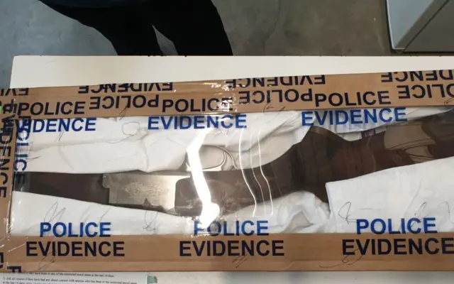 A shotgun that was seized