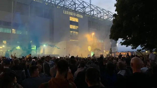 Fans outside the ground