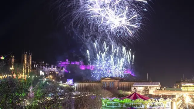 Edinburgh Hogmanay fireworks