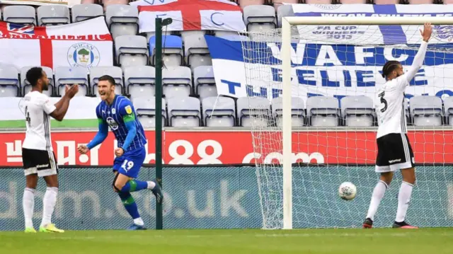 Kieffer Moore celebrates