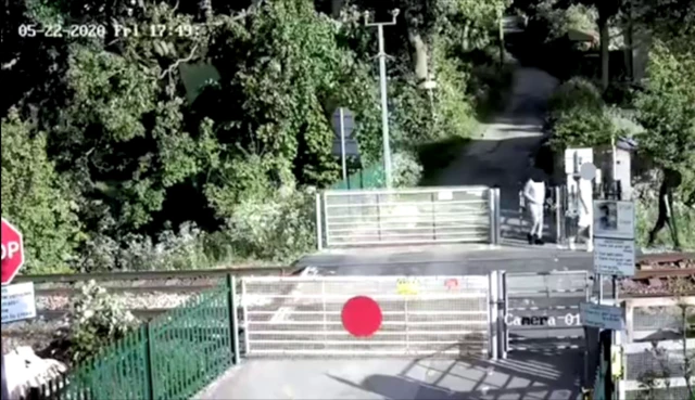 Teenagers on railway line