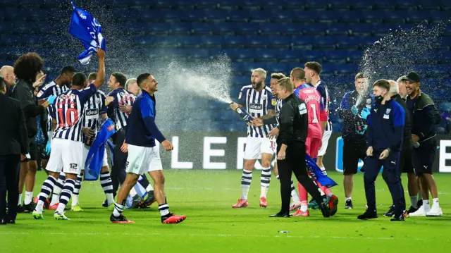 West Brom celebrate promotion