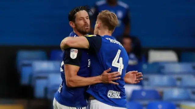 Birmingham City players celebrate a goal