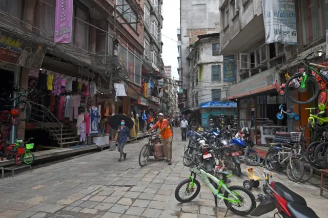 A local market in Kathmandu