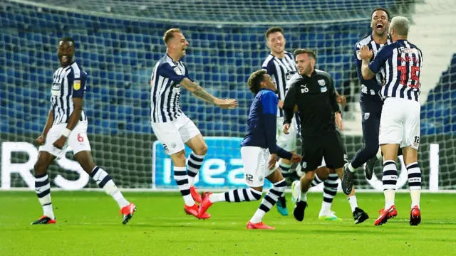 West Brom celebrate promotion