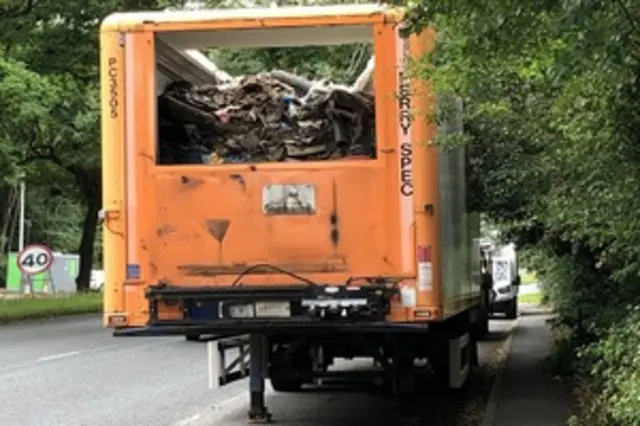 Trailer full of rubbish