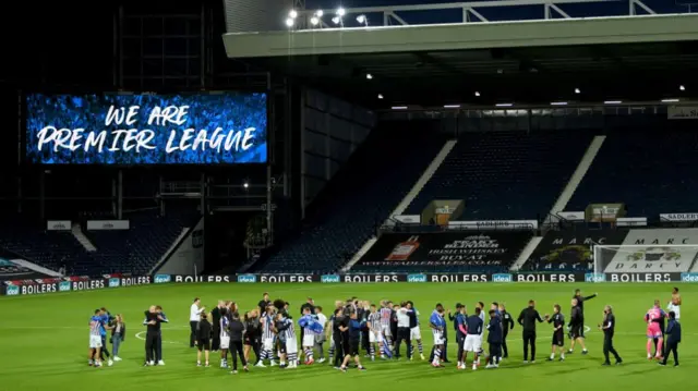 West Brom celebrate promotion to the Premier League