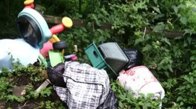 Dumped rubbish