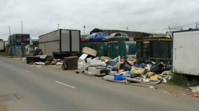 The fly-tipping