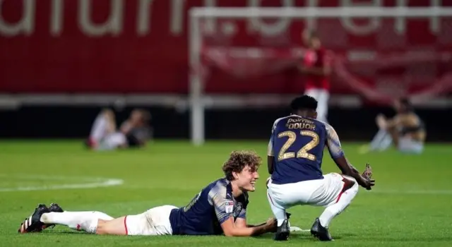 Barnsley"s goalscorers Callum Styles and Clarke Oduor