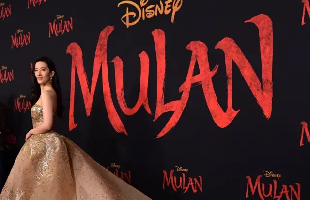 Actor Yifei Liu attends the world premiere of Disney's Mulan