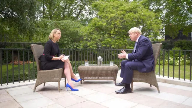 Laura Kuenssberg interviewing Boris Johnson