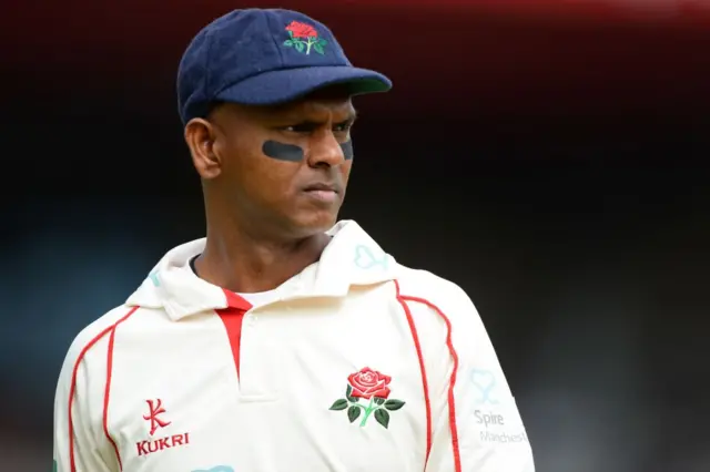 Shivnarine Chanderpaul playing for Lancashire