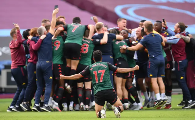 Aston Villa celebrate