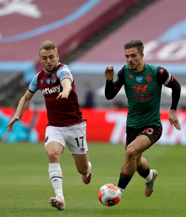 Jarod Bowen and Jack Grealish