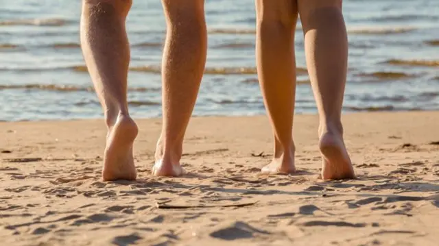 People walking on a beach