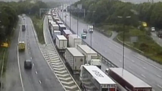 Congestion on M6 northbound