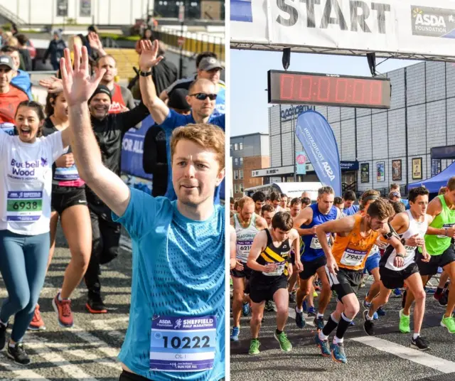 Runners take part in the race