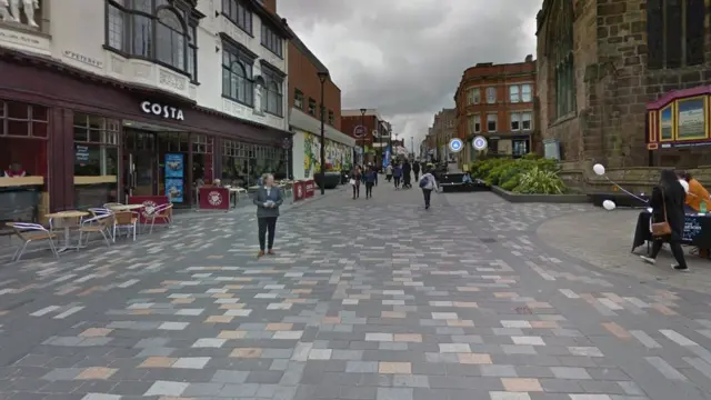 St Peter’s Street, in Derby city centre