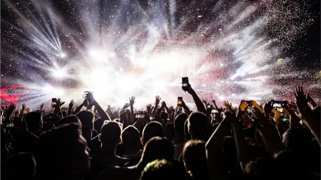 Stock image of music festival