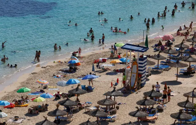 A beach in Palma de Mallorca