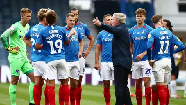 Kenny Jackett and Portsmouth players