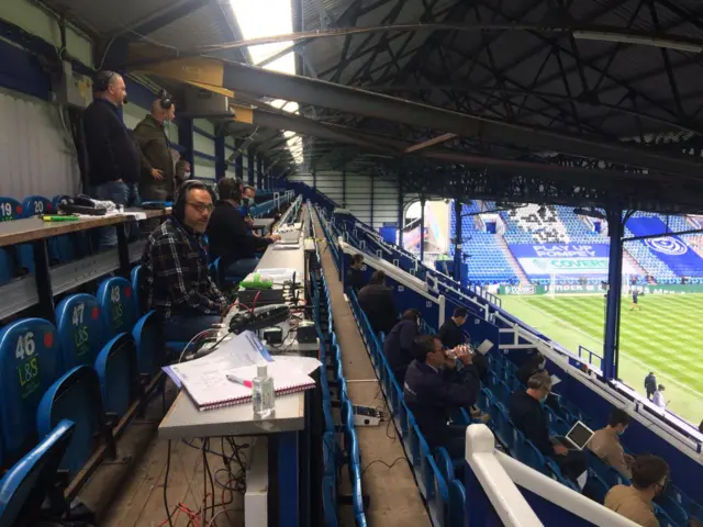 Fratton Park press box