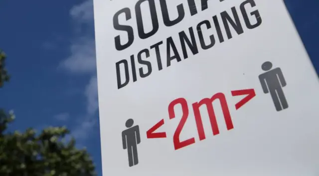 Social distancing sign