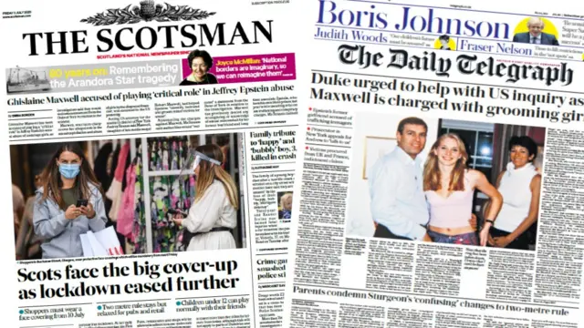 Friday's papers