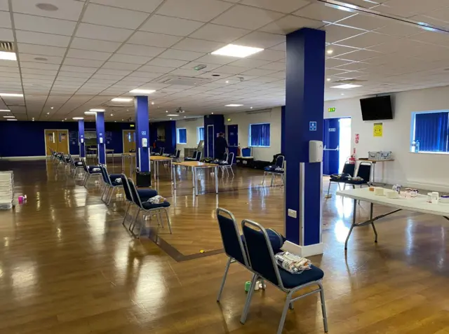 Oxford United changing room at Fratton Park