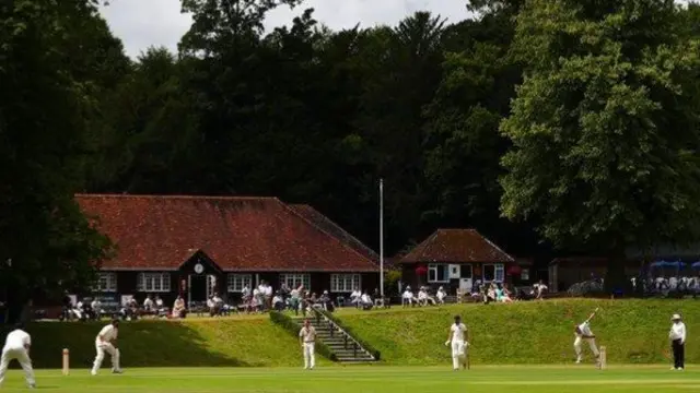 A cricket match