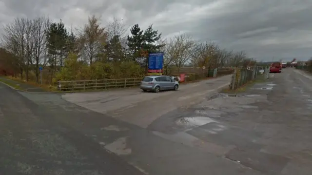 Entrance to Hixon Airfield Industrial Estate