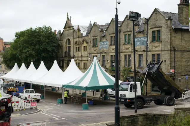 Marquee at the Flying Horse in Rochdale