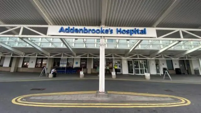 Addenbrooke's Hospital entrance.