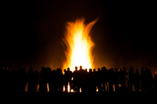 Bonfire night stock image