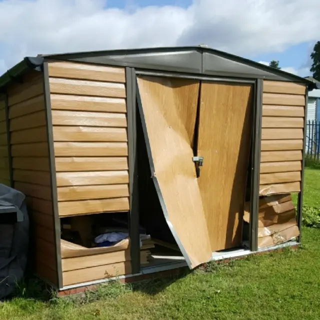 Vandalised shed