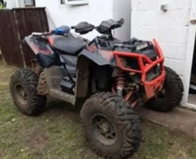 One of the quad bikes