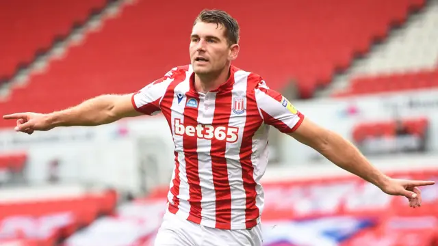 Stoke striker Sam Vokes