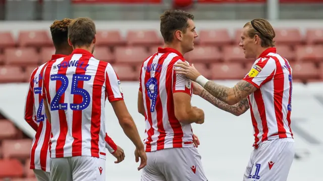 Stoke players celebrate