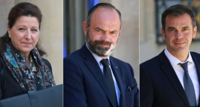 Agnès Buzyn (L), Edouard Philippe (C) and Olivier Véran are the subject of the inquiry