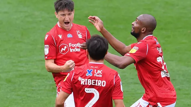 Joe Lolley celebrates