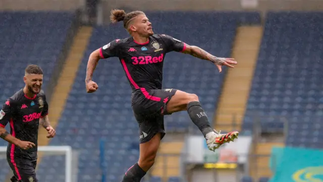 Kalvin Phillips celebrates his goal for Leeds