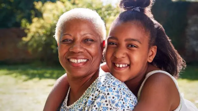 Older woman with child