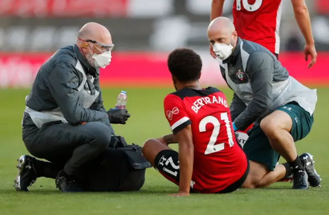 Ryan Bertrand receives treatment