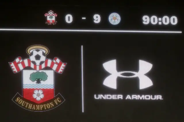 Southampton scoreboard